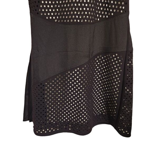 3.1 Phillip Lim Laser Cut Polka Dot Gathered Front Dress Size 2 Black - Picture 6 of 10